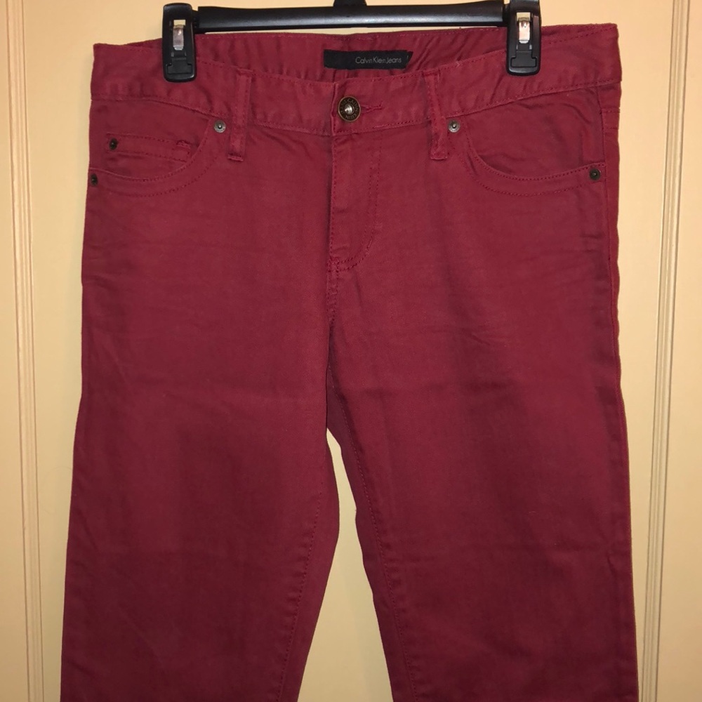 Maroon Jeans